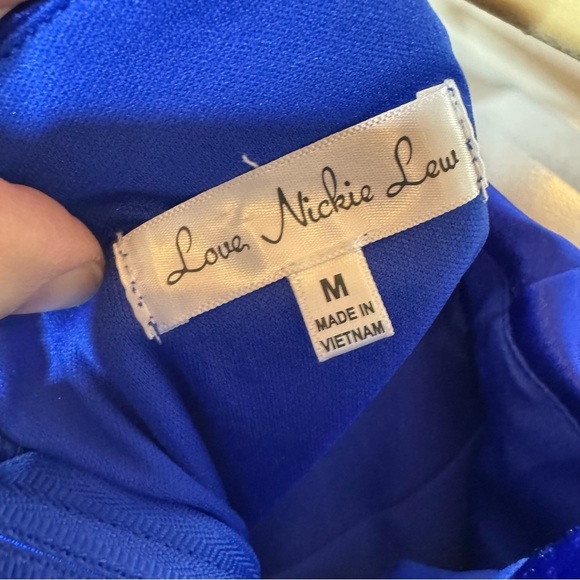 Love Nickie Lew Cobalt Blue Mini Dress Size Medium - Picture 5 of 6